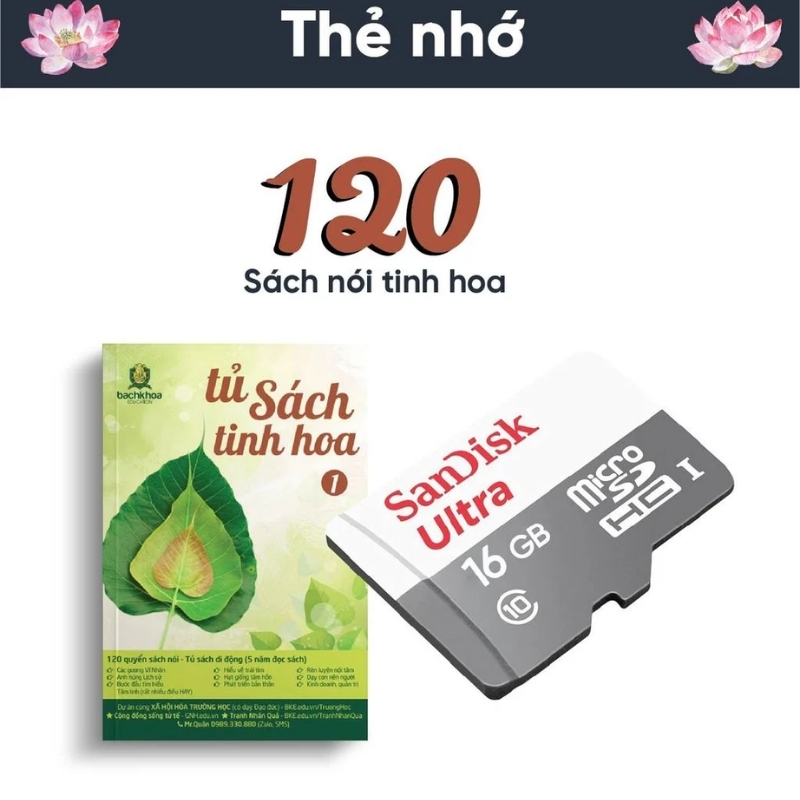 Thẻ Nhớ 120 Cuốn Sách Nói