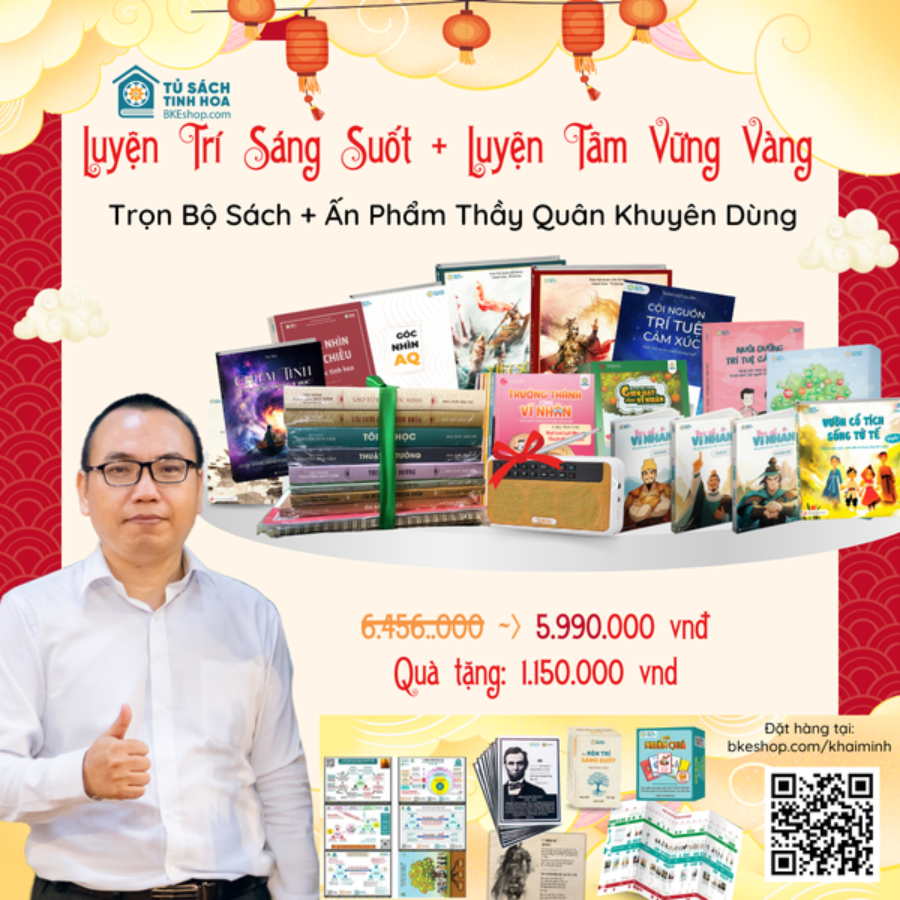 Trọn Bộ Sách Ấn Phẩm Thầy Quân Khuyên Dùng Luyện Trí Sáng Suốt và Luyện Tâm Vững Vàng