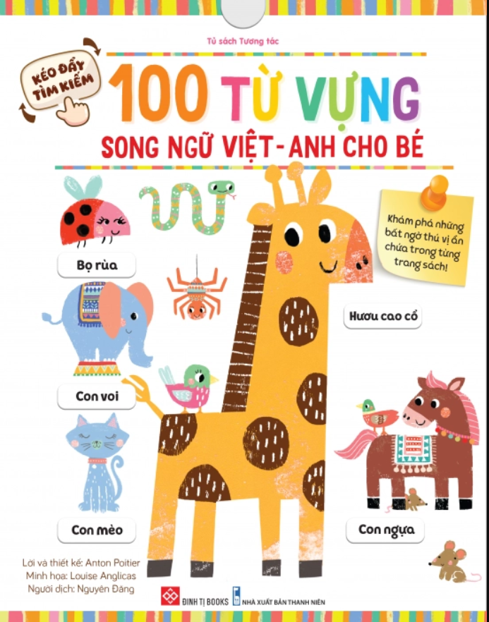 sach tuong tac keo day tim kiem 100 tu vung song ngu viet anh cho be - Vinakitchen
